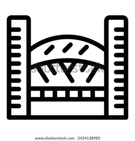 Sydney bridge icon outline vector. Construction landmark. House travel