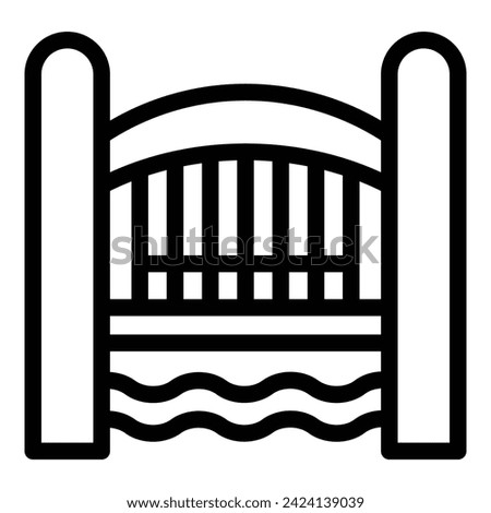 Sydney bridge icon outline vector. Art famous travel. Operatic journey