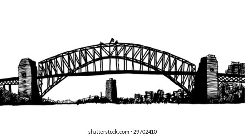 sydney bridge illustration