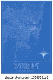 Sydney City Map Stock Vector (Royalty Free) 1356526163 | Shutterstock