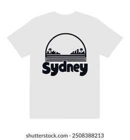 sydney city t shirt fashion sticker vector illustration template design