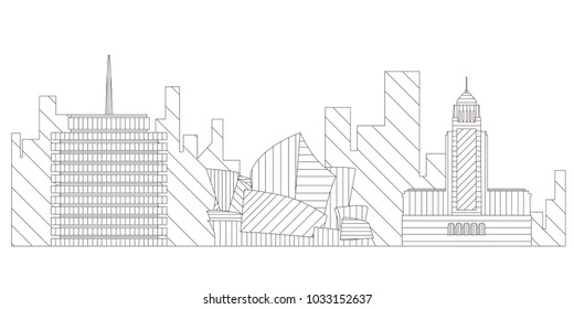 Sydney cityscape outline