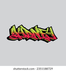 Grafiti en Sidney con etiquetas en letras de texto en las calles