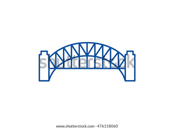 Sydney Harbour Bridge Icon Stock Vector (Royalty Free) 476158060