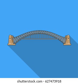 Sydney Harbour Bridge Icon Flat Style Stock Vector (Royalty Free ...