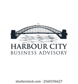 Sydney Harbour Bridge vector | Harbour City | Harbour City Logo | Australia | Sydney City logo, landmark, vector symbol. Sydney Harbour Bridge. Illustration