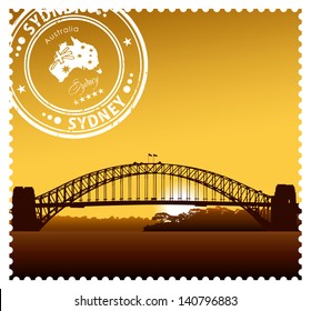 Sydney Harbour Bridge Vector Illustration