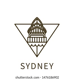 Sydney icon. Element of city in triangle icon