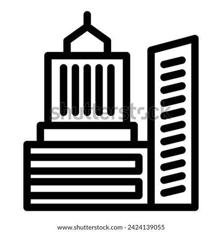Sydney icon outline vector. Australian city. Building architecture opera