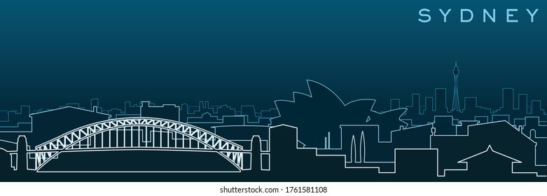 Sydney Multiple Lines Skyline and Landmarks