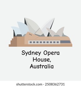 Sydney Opera House Austrália Vetor Landmark Design de Ilustração