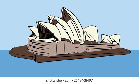 Sydney Opera House vector Art. Illustration of Sydney Opera House.