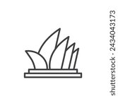 Sydney Opera House Vector Line Icon illustration.