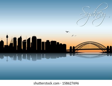 Sydney skyline - vector illustration