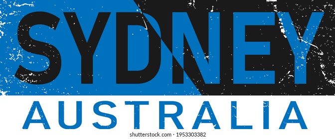 Vector de diseño tipográfico de Sidney para camisetas, afiches y otros usos