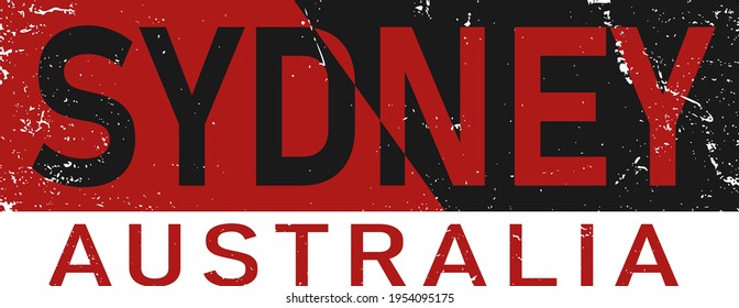 Sydney typography design vector, for t-shirt, poster and other uses