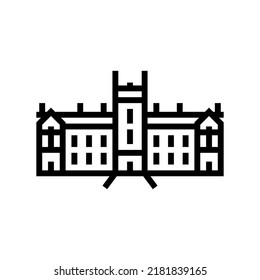sydney university line icon vector. sydney university sign. isolated contour symbol black illustration