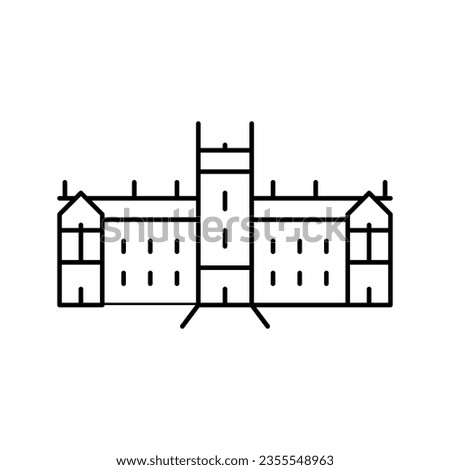 sydney university line icon vector. sydney university sign. isolated contour symbol black illustration