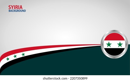 Syiria National Flag, Vector background for Independence Day and various other events
