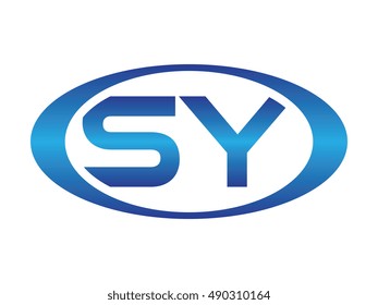 SY-letter abbreviations blue oval logo
