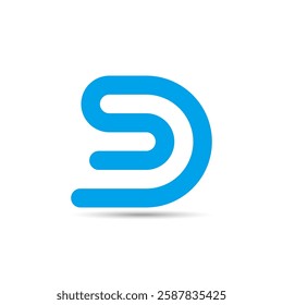 Sylish Letter S and D Combination Logo. Good for initial SD or DS.