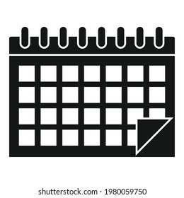 Syllabus calendar icon. Simple illustration of Syllabus calendar vector icon for web design isolated on white background