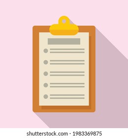 Syllabus clipboard icon. Flat illustration of Syllabus clipboard vector icon for web design