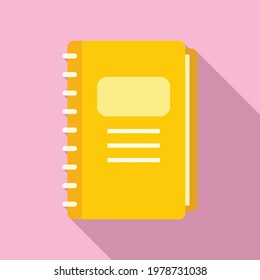 Icono de bloc de notas diario de sílabas. Ilustración plana del icono del vector diario Syllabus para el diseño web