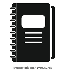 Syllabus daily notebook icon. Simple illustration of Syllabus daily notebook vector icon for web design isolated on white background