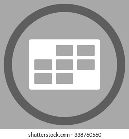 Syllabus Dataset vector icon. Style is bicolor flat rounded symbol, dark gray and white colors, rounded angles, silver background.