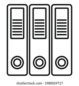 Syllabus folders icon. Outline Syllabus folders vector icon for web design isolated on white background