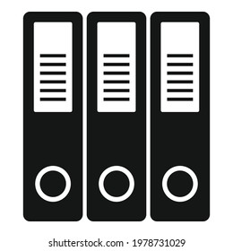 Syllabus folders icon. Simple illustration of Syllabus folders vector icon for web design isolated on white background