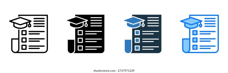Syllabus icon multiple style Vector Illustration
