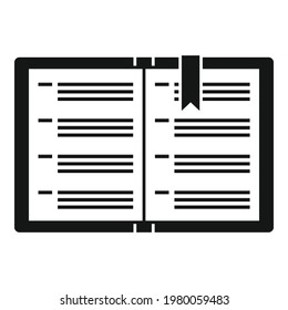 Icono de libro de instrucciones de sílabas. Ilustración simple del ícono vector del libro de instrucciones Syllabus para el diseño web aislado en fondo blanco