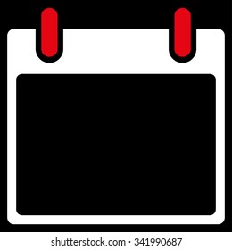 Syllabus Leaf vector icon. Style is bicolor flat symbol, red and white colors, rounded angles, black background.