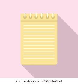Syllabus notepad icon. Flat illustration of Syllabus notepad vector icon for web design