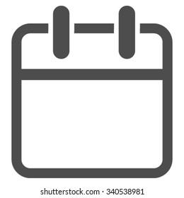 Syllabus Page vector icon. Style is flat symbol, gray color, rounded angles, white background.