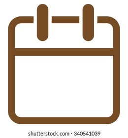 Syllabus Page vector icon. Style is flat symbol, brown color, rounded angles, white background.