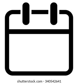 Syllabus Page vector icon. Style is flat symbol, black color, rounded angles, white background.