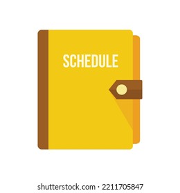 Syllabus schedule notebook icon. Flat illustration of Syllabus schedule notebook vector icon isolated on white background