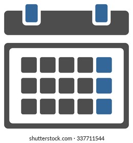 Syllabus vector icon. Style is bicolor flat symbol, cobalt and gray colors, rounded angles, white background.