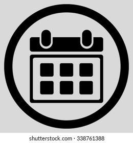 Syllabus vector icon. Style is flat rounded symbol, black color, rounded angles, light gray background.