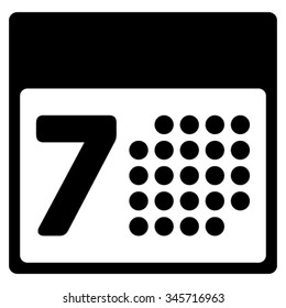 Syllabus Week vector icon. Style is flat symbol, black color, rounded angles, white background.