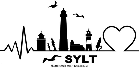 Leuchtturm Sylt Panorama Stock Vectors Images Vector Art Shutterstock