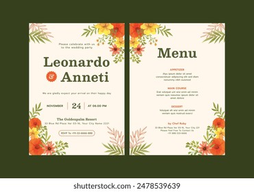 Sylvan Wedding Invitation Template Card