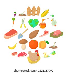 Sylviculture icons set. Cartoon set of 25 sylviculture vector icons for web isolated on white background