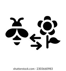 symbiosis glyph icon illustration vector graphic