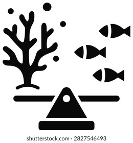 Symbiotic Balance simple and clear vector icon illustration to essential idea or function