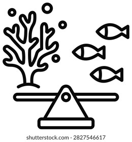 Symbiotic Balance simple and clear vector icon illustration to essential idea or function
