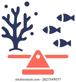 Symbiotic Balance simple and clear vector icon illustration to essential idea or function